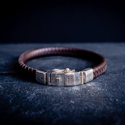 Armband Happy leder Brown