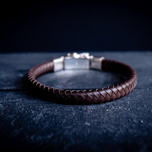 Armband Happy leder Brown