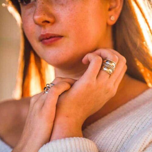 Zilveren dames ring Dance