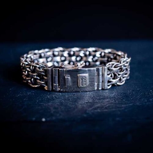 Zilveren dames en heren armband Brother