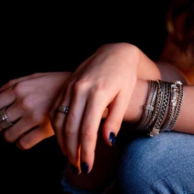 Zilveren dames en heren armband Kindness Xs