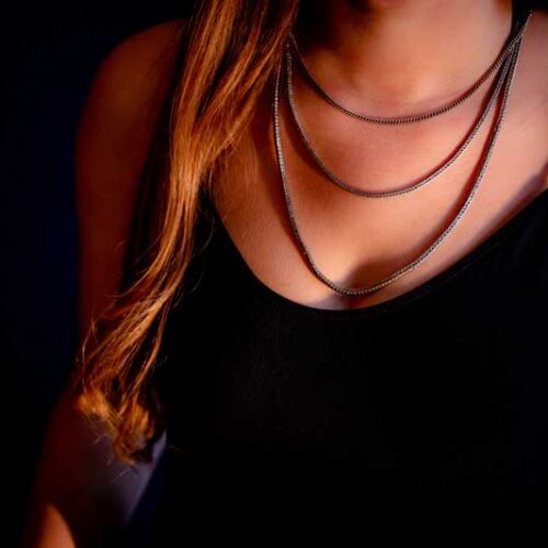 Zilveren dames en heren ketting Diablo