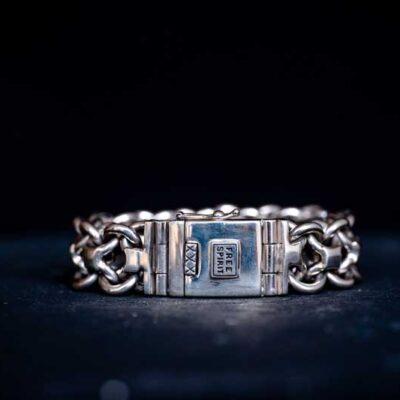 Zilveren dames en heren armband Daan large