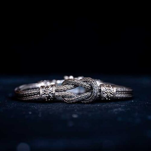 Zilveren dames en heren armband Wish knoop special