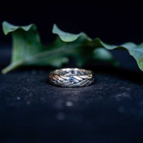 Zilveren dames en heren ring Faith