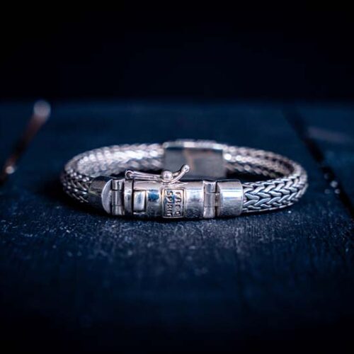 Zilveren dames en heren armband Dante blue