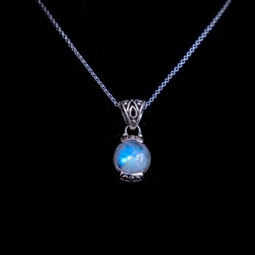 Zilveren dames hanger en ketting Aïda white