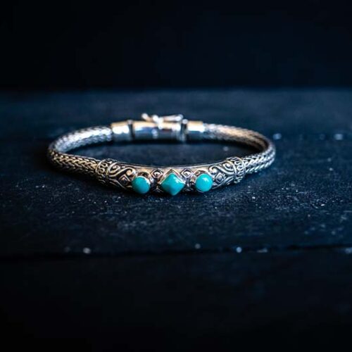 Zilveren dames armband Vera blue