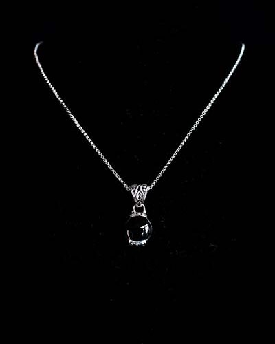 Zilveren dames hanger en ketting Aïda black