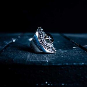 Zilveren dames ring Veronique black