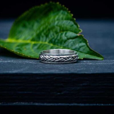Zilveren dames en heren anti-stress ring Zora