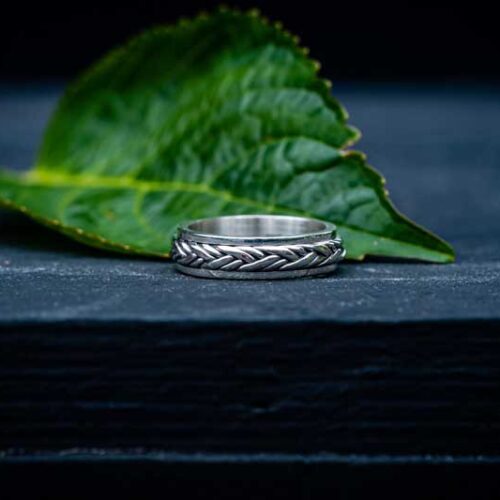 Zilveren dames en heren anti-stress ring Zora