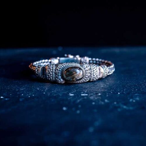 Zilveren dames en heren armband Infinity grey