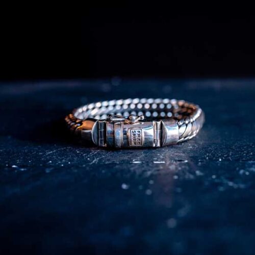 zilveren dames en heren armband Strong smal