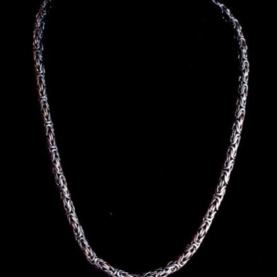 Zilveren heren ketting Rough medium