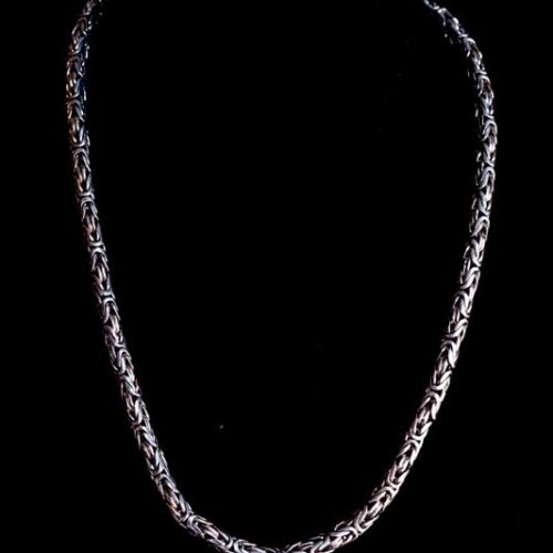 Zilveren heren ketting Rough medium