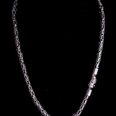 Zilveren heren ketting Rough medium
