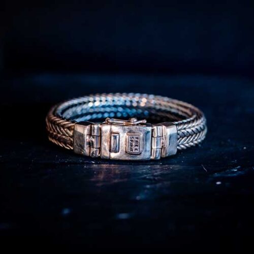 Zilveren heren armband Kris extra large