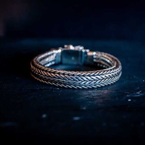 Zilveren heren armband Kris extra large