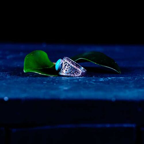 Zilveren damesring Summer blue