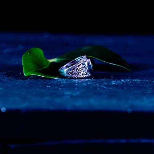 Zilveren damesring Summer black