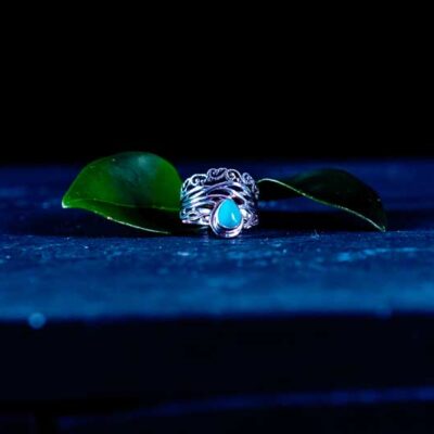 Zilveren damesring Serenity blue