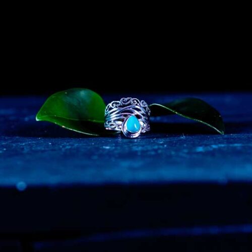 Zilveren damesring Serenity blue