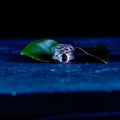 Zilveren damesring Serenity black