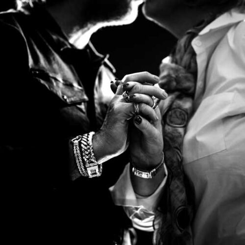 Zilveren dames en heren ring Future