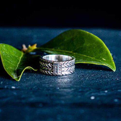 Zilveren dames en heren ring Romee