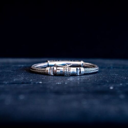 Zilveren dames en heren armband Goldy 2