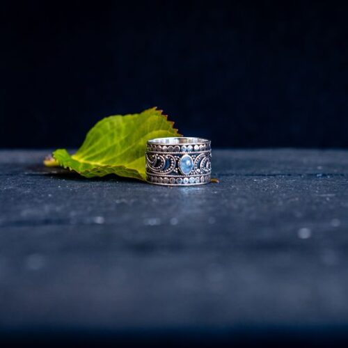 Zilveren dames ring Indra white