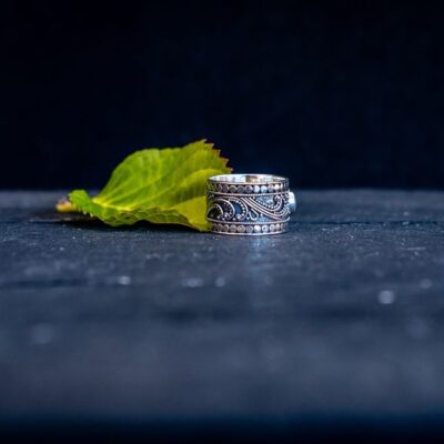 Zilveren dames ring Indra white