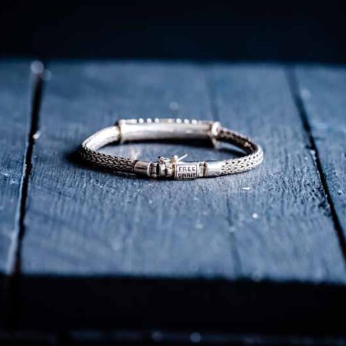 Zilveren dames en heren armband Goldy 1