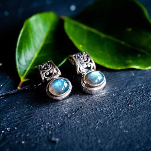 Zilveren oorbellen Cher grey