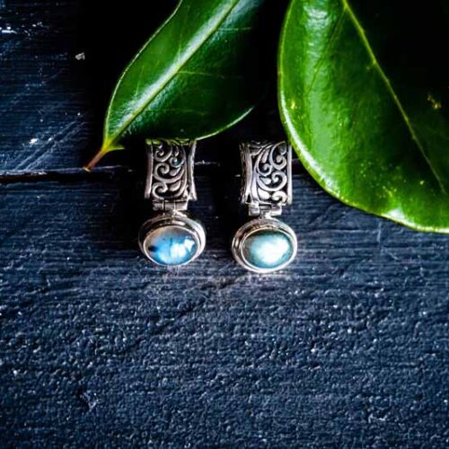 Zilveren oorbellen Cher grey