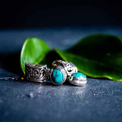 Zilveren oorbellen Cher blue