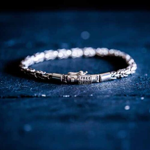 Zilveren dames en heren armband Suspicious