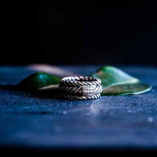 Zilveren dames en heren ring Complete