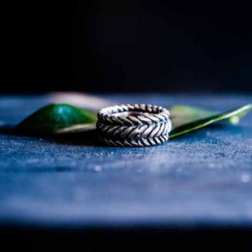 Zilveren dames en heren ring Complete