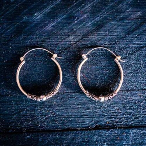 Zilveren oorbellen Bali