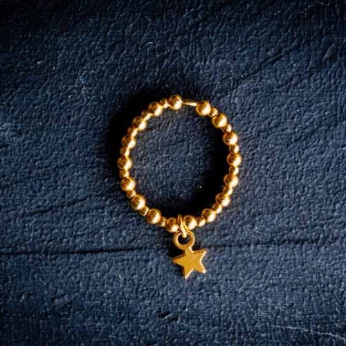 Gouden dames ring Ster