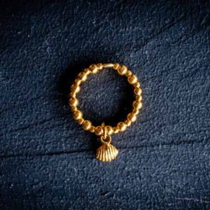 Gouden dames ring Schelp