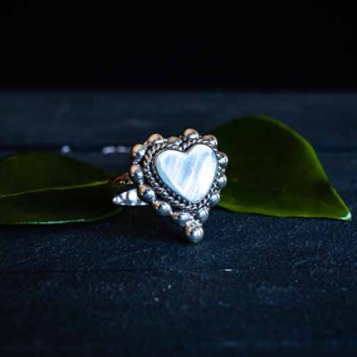 Zilveren dames ring Forever love white