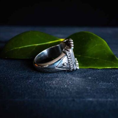 Zilveren heren ring Cross