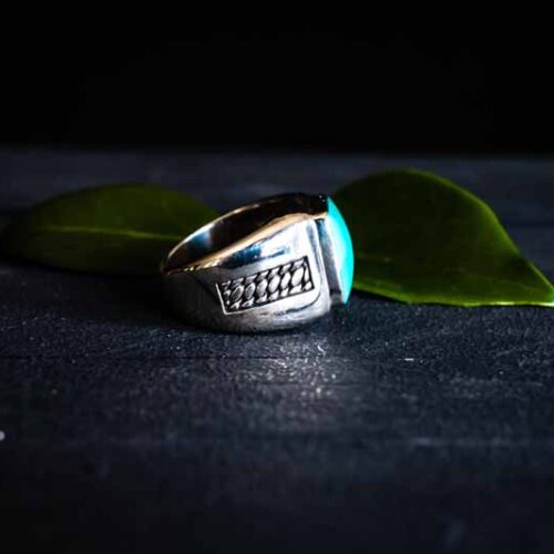 Zilveren heren ring Tony blue