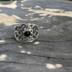 Zilveren dames ring Soraya black