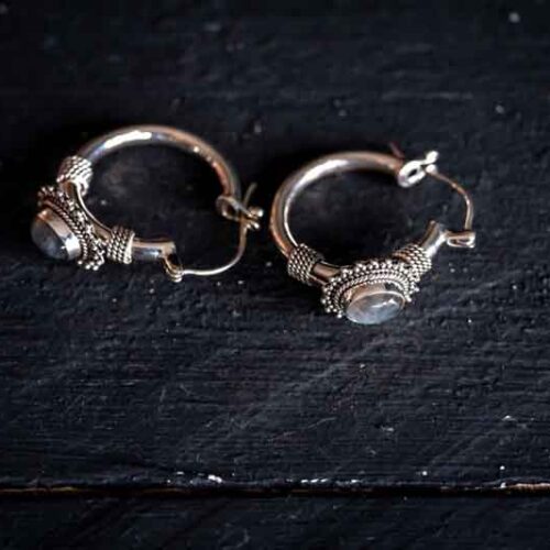 Zilveren oorbellen Sisi grey