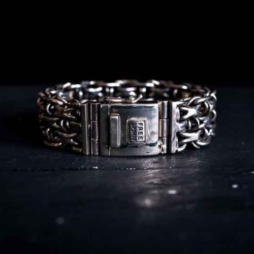 Zilveren dames en heren armband Brother large