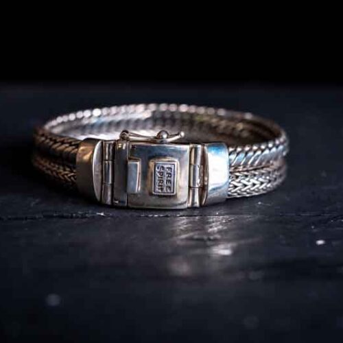 Zilveren dames en heren armband Dave smal